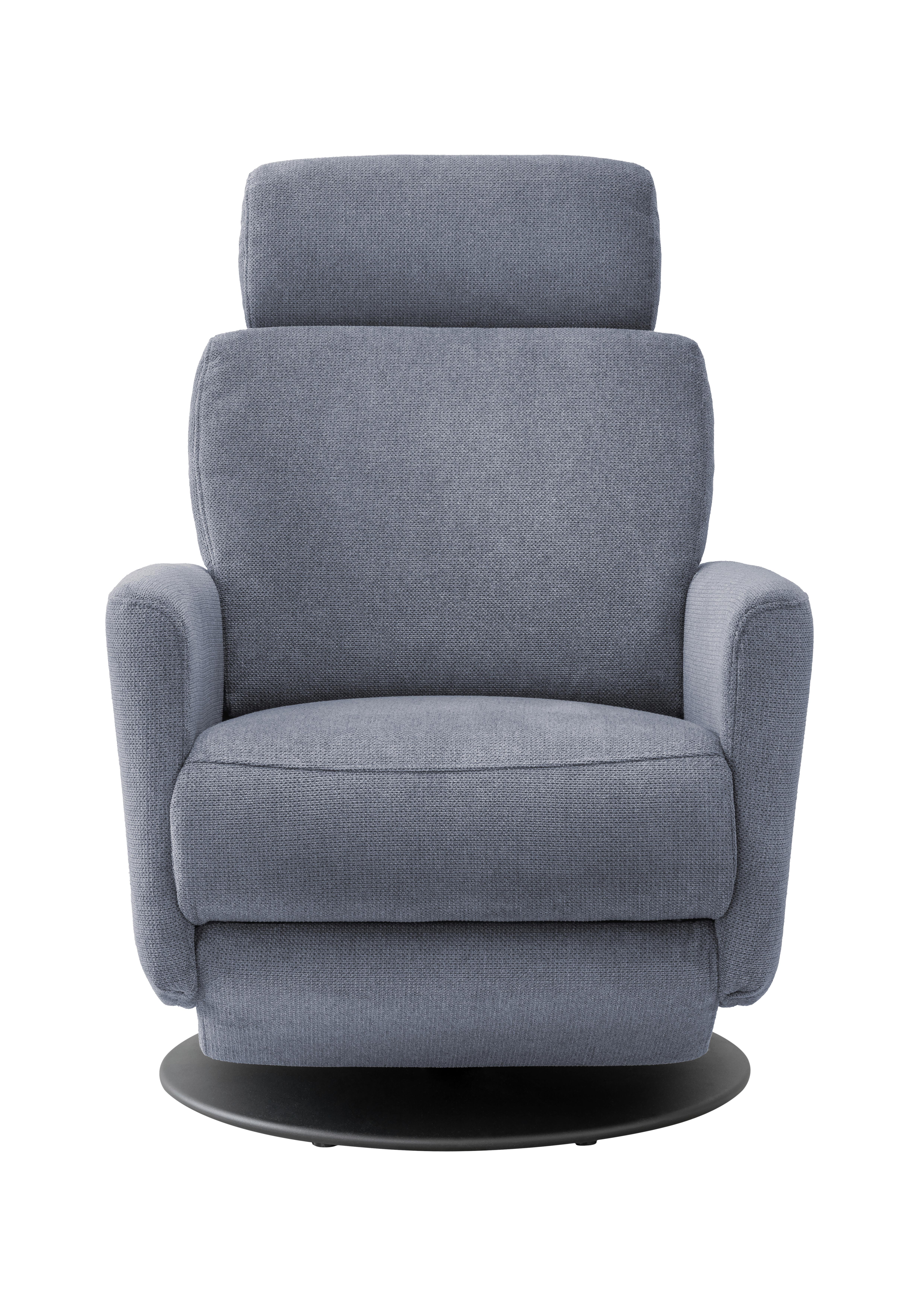 Relaxsessel Centrale T: 87-154 Cm, Hellblau - Schwarz/Hellblau, MODERN, Textil (77/105/87-154cm) - Livetastic