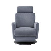 Relaxsessel Centrale T: 87-154 Cm, Hellblau - Schwarz/Hellblau, MODERN, Textil (77/105/87-154cm) - Livetastic