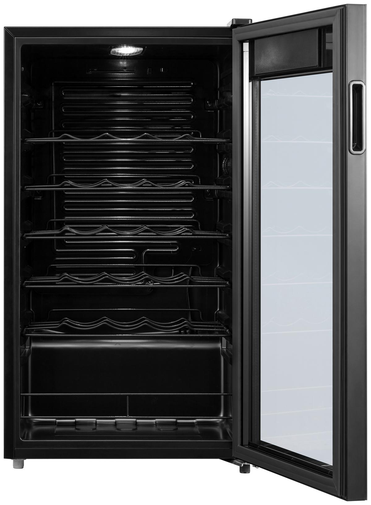 Weinkühlschrank Wks 1-40 Schwarz 93l Für 34 Flaschen - Schwarz, Basics, Glas/Kunststoff (47/84,5cm) - Silva Schneider
