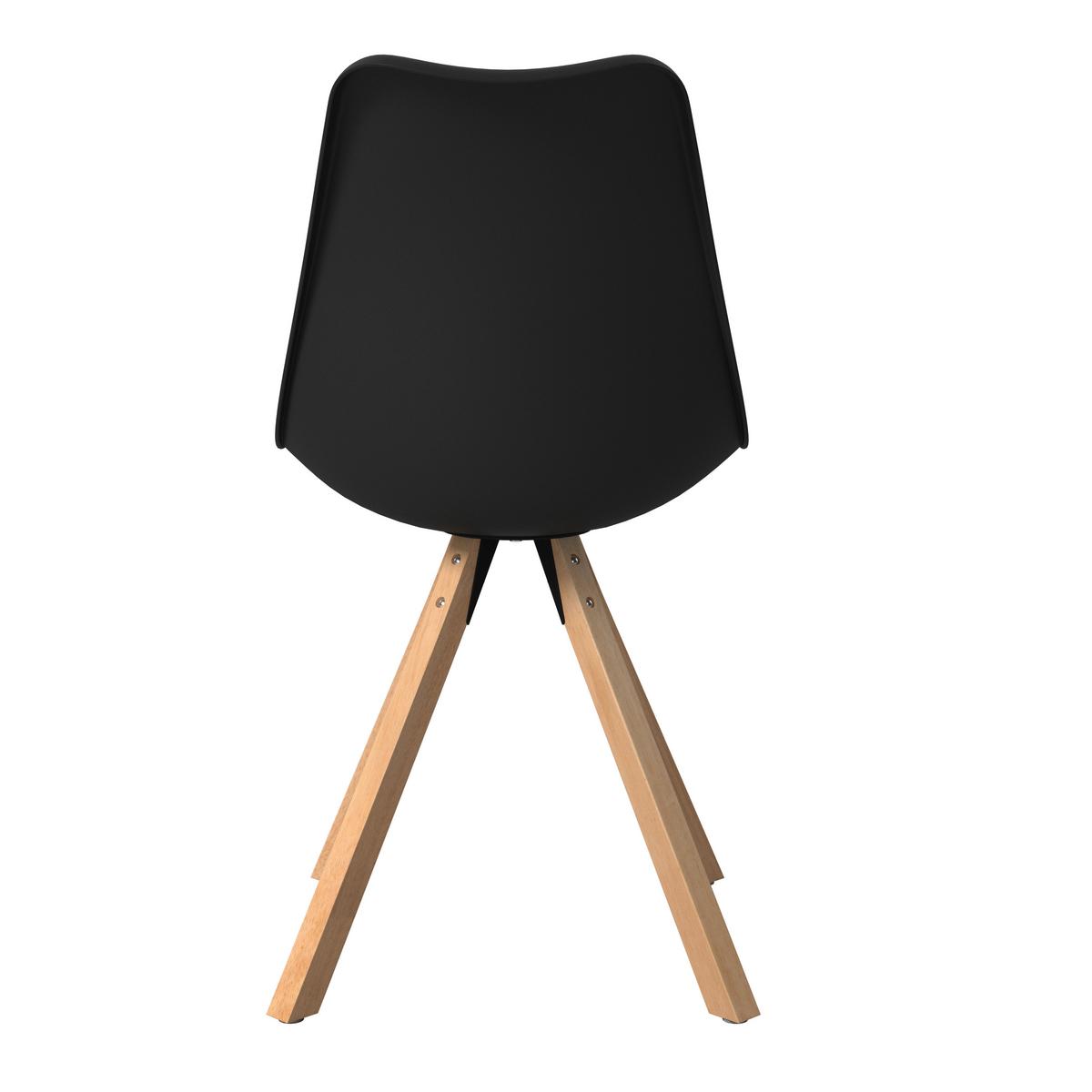 STOLIČKA LILLY 2 -TOP- - čierna/prírodná farba, Modern, drevo/textil (48,5/84/55cm) - Based