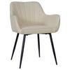 Armlehnstuhl Anna Beige Echtholz Beine - Beige/Schwarz, MODERN, Holz/Textil (57/79/58cm) - MID.YOU