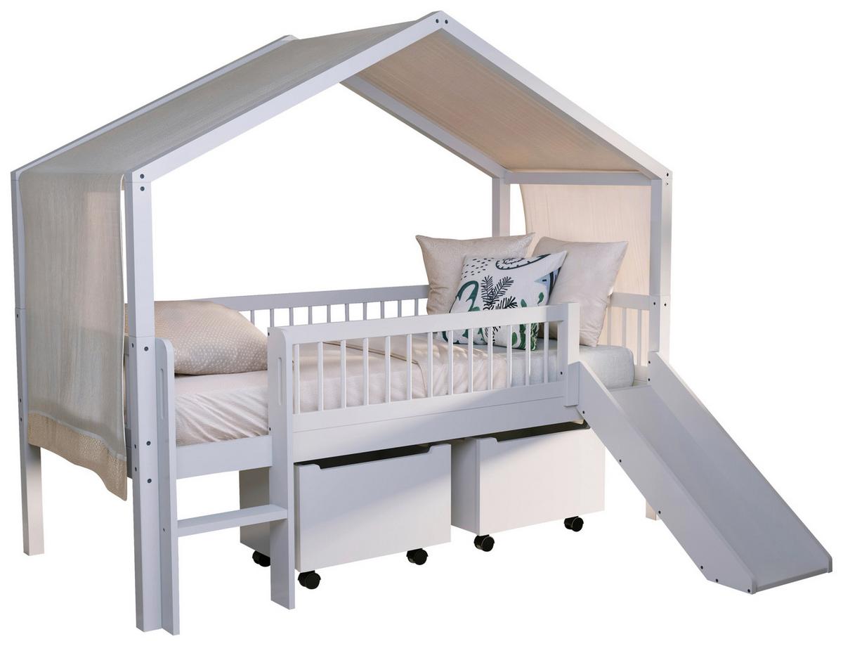HAUSBETT Forrest Weiß 90x200cm - Weiß, MODERN, Holz (90/200cm) - Vipack