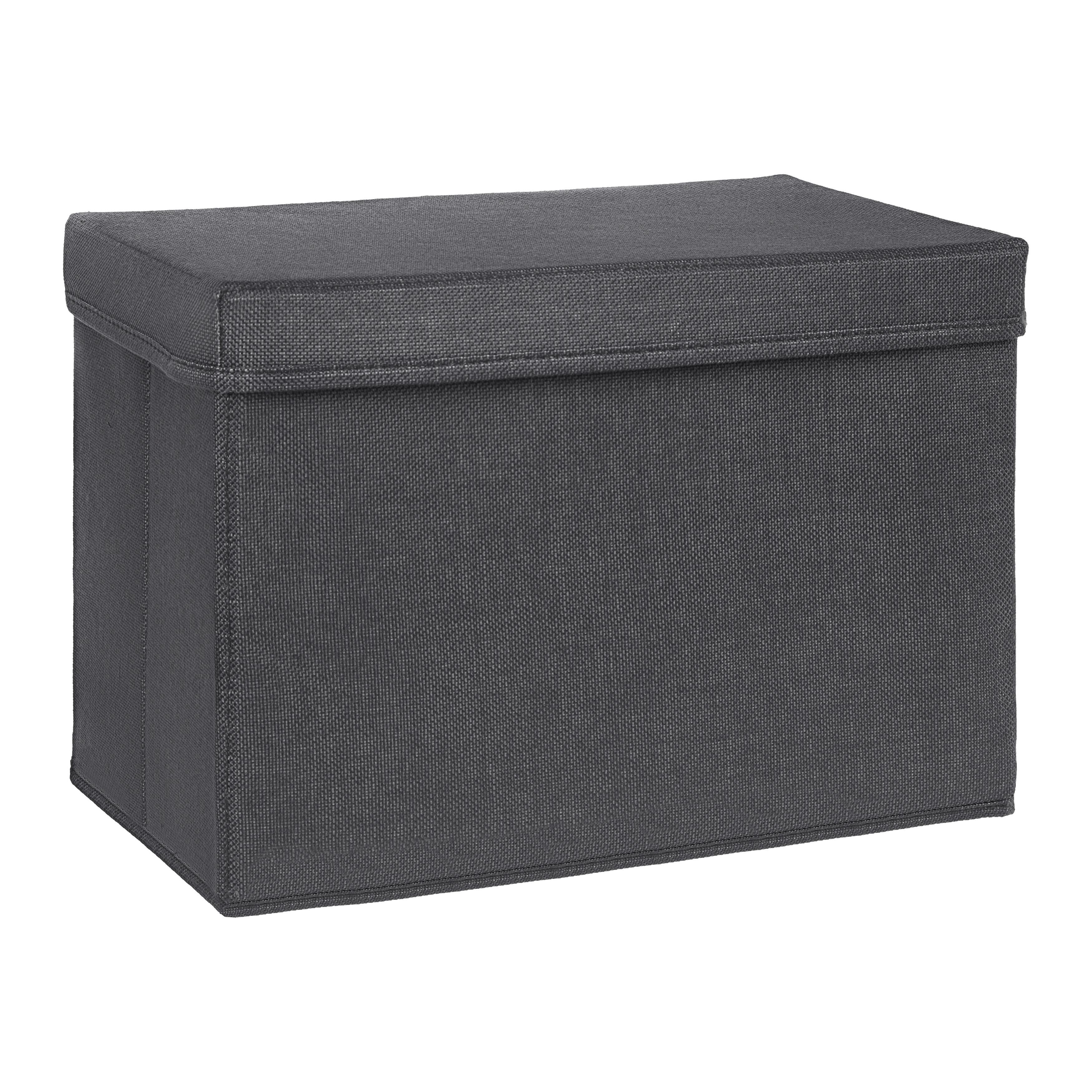 Skládací box Cindy ca. 23l - antracitová, Modern, kartón/textil (38/26/24cm) - Mömax