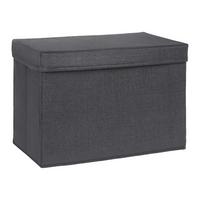 Skládací box Cindy ca. 23l - antracitová, Modern, kartón/textil (38/26/24cm) - Mömax