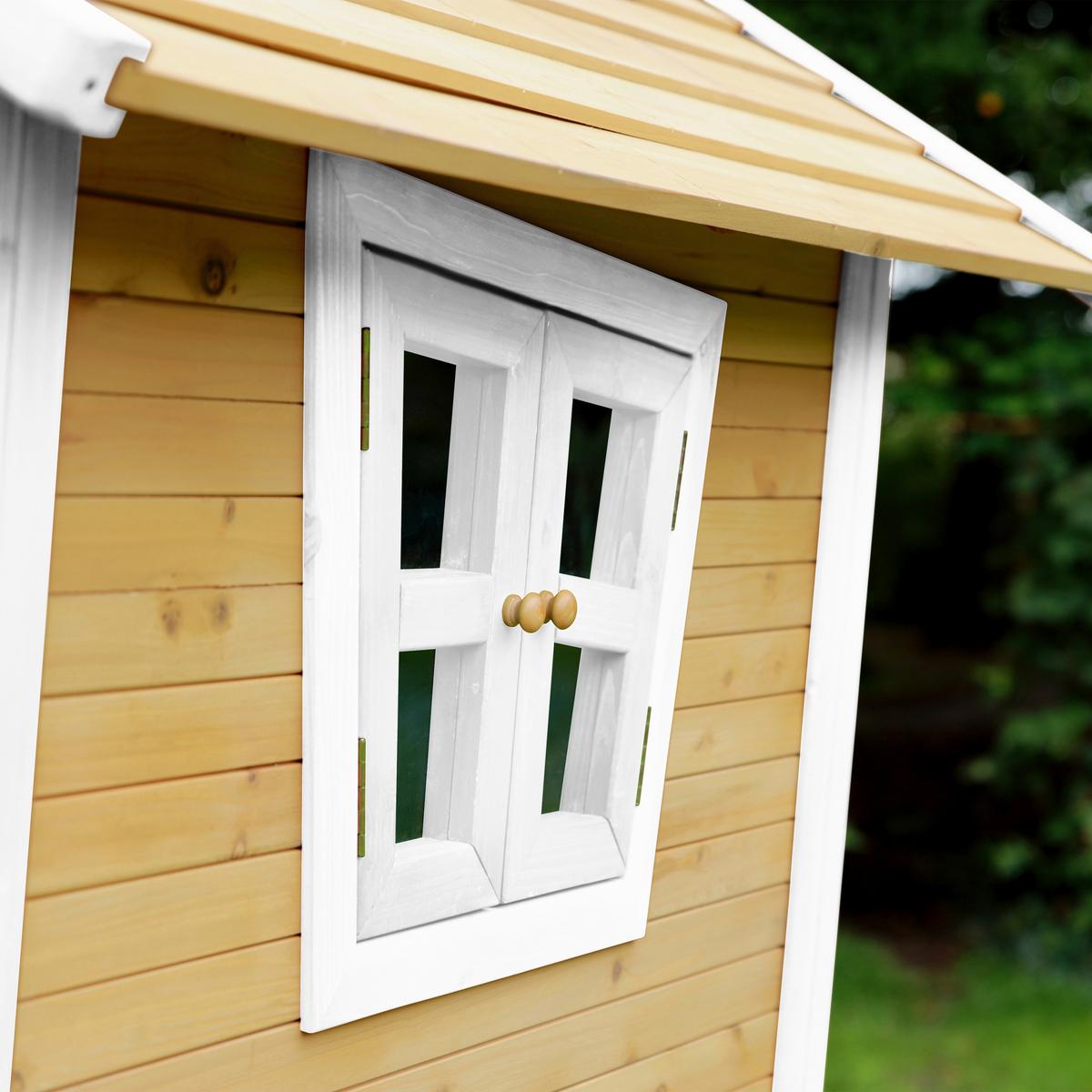 Spielhaus A030.045.21 - Rot/Braun, KONVENTIONELL, Holz/Kunststoff (264/203/177cm) - Ambia Garden