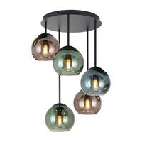 Deckenleuchte Gren - Blau/Rot, MODERN, Glas/Metall (40/58,8cm)