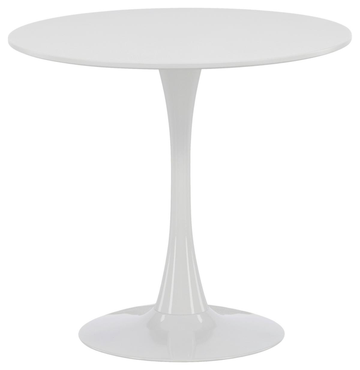 Esstisch Hamden - Hellgrau/Weiß, Design, Holzwerkstoff/Metall (80/80/75cm) - Livetastic