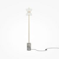 Stehleuchte Kyoto - Goldfarben/Grau, MODERN, Stein/Metall (22/145cm) - MAYTONI