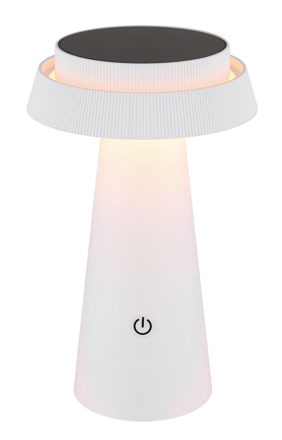 Solarleuchte Memory-Funktion - Schwarz/Weiß, Design, Kunststoff (14/23cm) - Globo