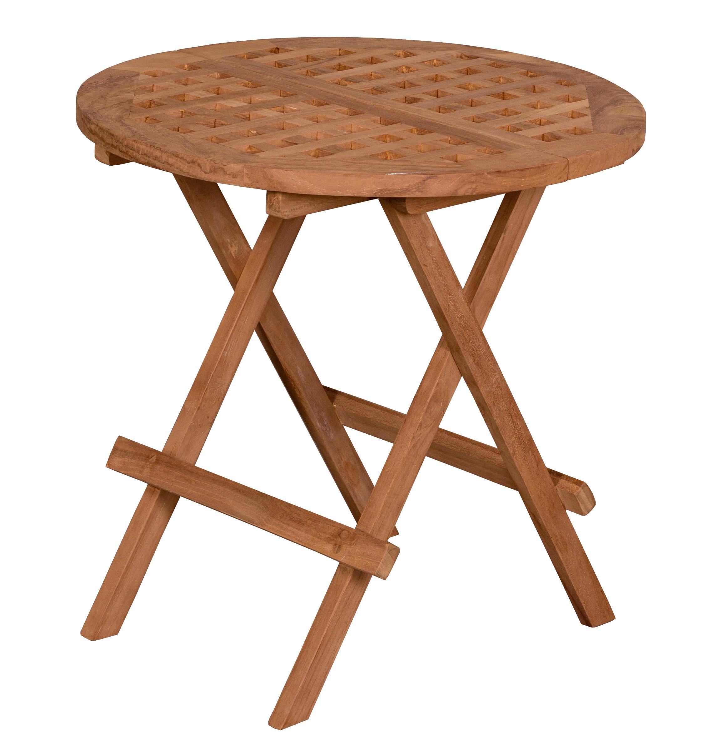 Gartentisch Klappbar Woodie Aus Teakholz L: 50 Cm - Teakfarben, Basics, Holz (50/50cm) - Gardenson