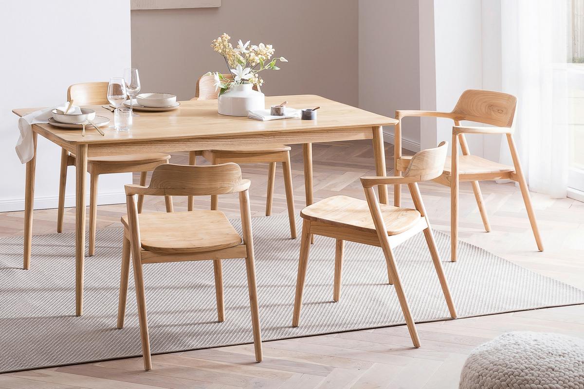 Stuhl Scandi Holz Naturfarben, B: 60 Cm - Naturfarben, ROMANTIK / LANDHAUS, Holz (60/78/50cm)
