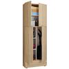 Mehrzweckschrank Lona XXL Eiche Dekor BxH: 70x200 cm - Schwarz/Sonoma Eiche, MODERN, Holzwerkstoff (70/200/39cm) - MID.YOU