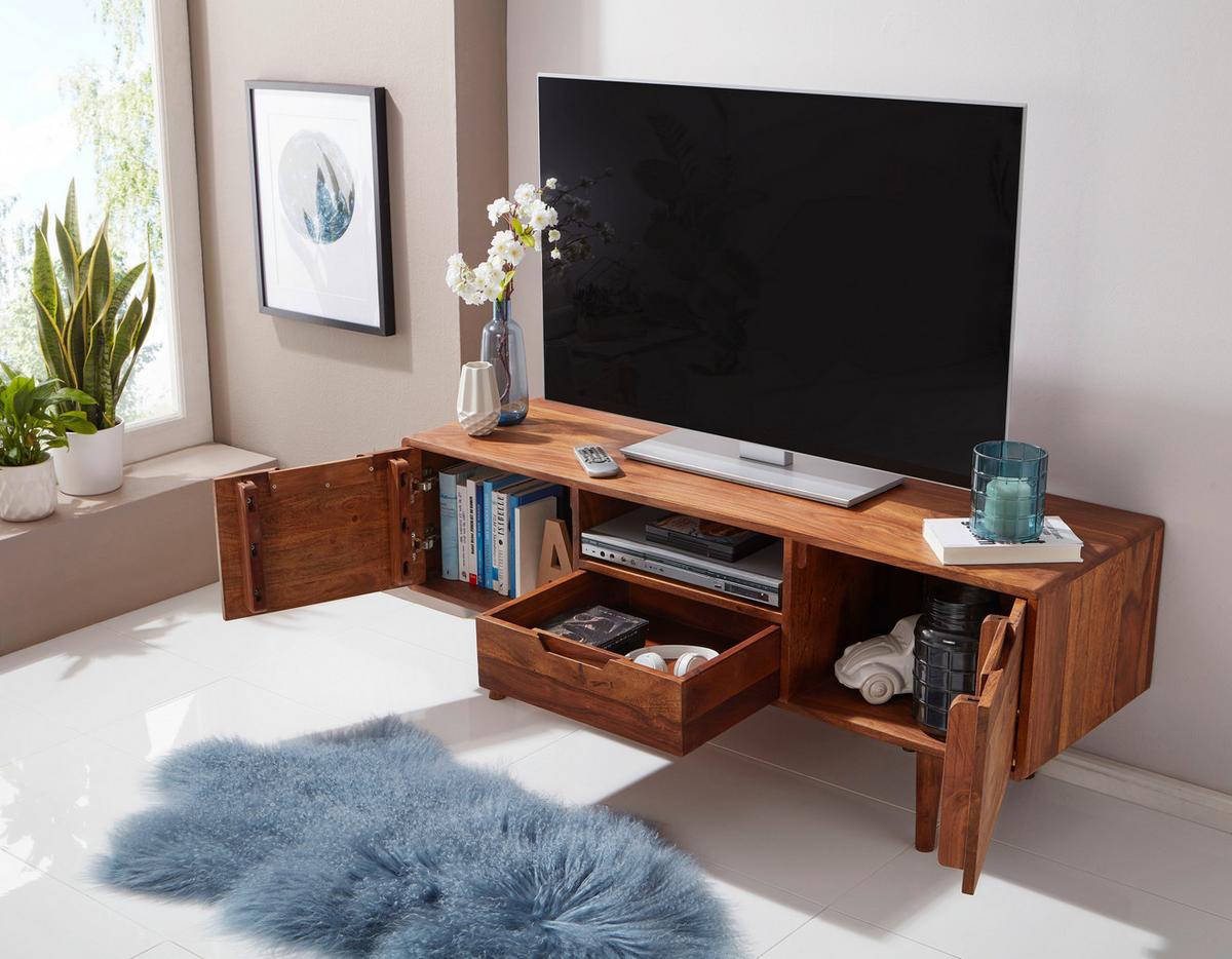 Sideboard Sheesham Sheeshamfarben B: 135 Cm - Sheeshamfarben, Design, Holz (135/51/45cm) - MID.YOU