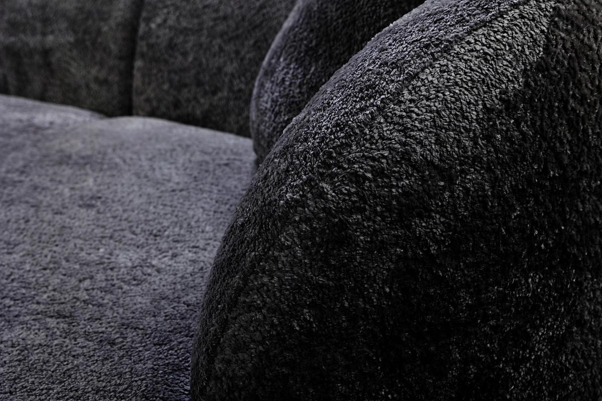 Ecksofa Flick Schwarz, 264 Cm - Schwarz, Design, Textil (264/143cm) - MID.YOU