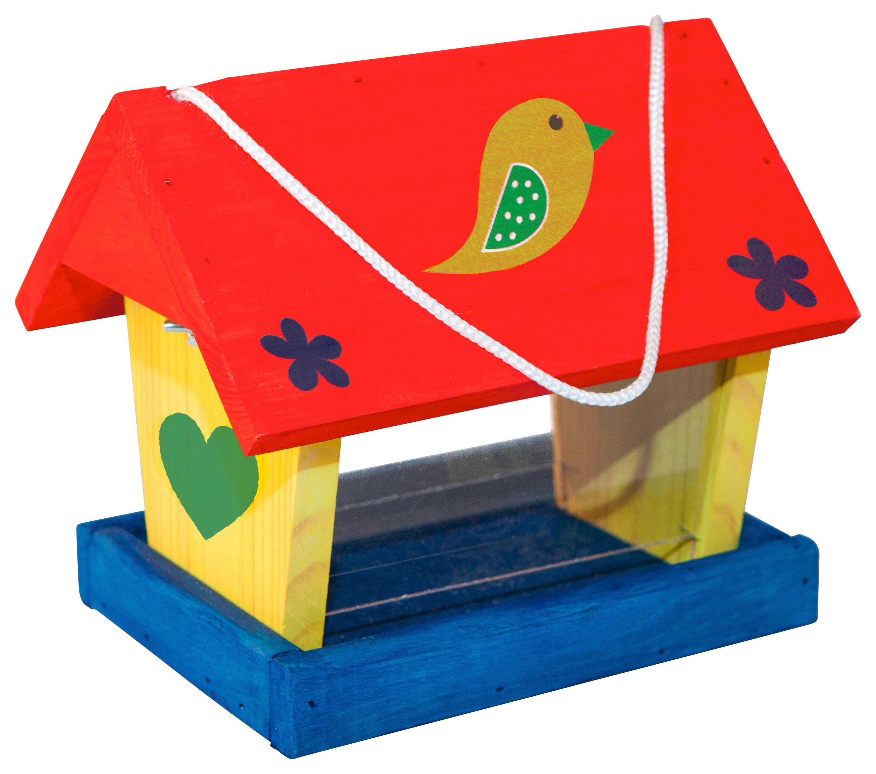 Vogelhaus Woodpecker, Inkl. Pinsel Und 4 Farben - Naturfarben, KONVENTIONELL, Holz (22/17/19cm) - Windhager