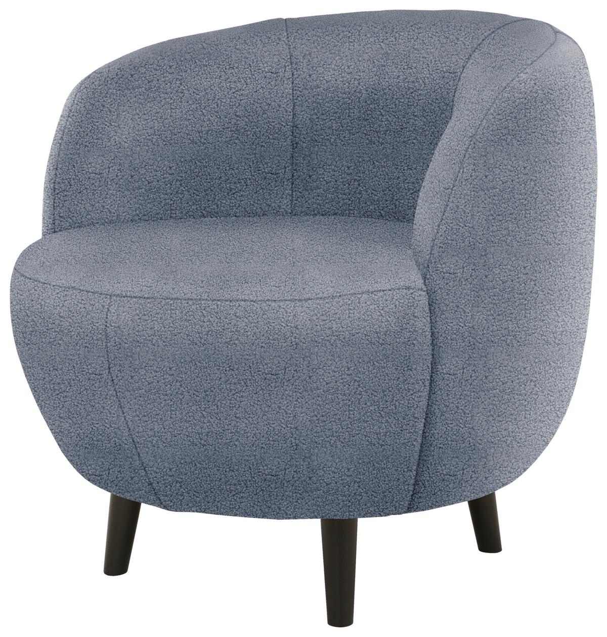 Sessel Looks Xiv - Blau/Schwarz, Design, Textil (72/72/76cm) - LOOKS by W.Joop