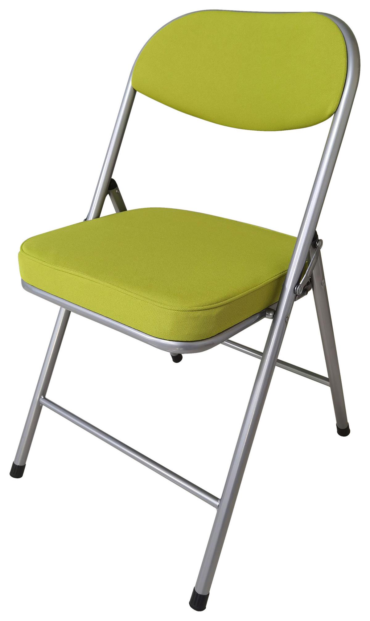 Összecsukható Szék Kurt - olívazöld/alumínium színű, Modern, textil/fém (47/79/53cm)