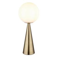 Tischleuchte 21031m - Messingfarben, KONVENTIONELL, Glas/Metall (20/49,5cm) - Globo