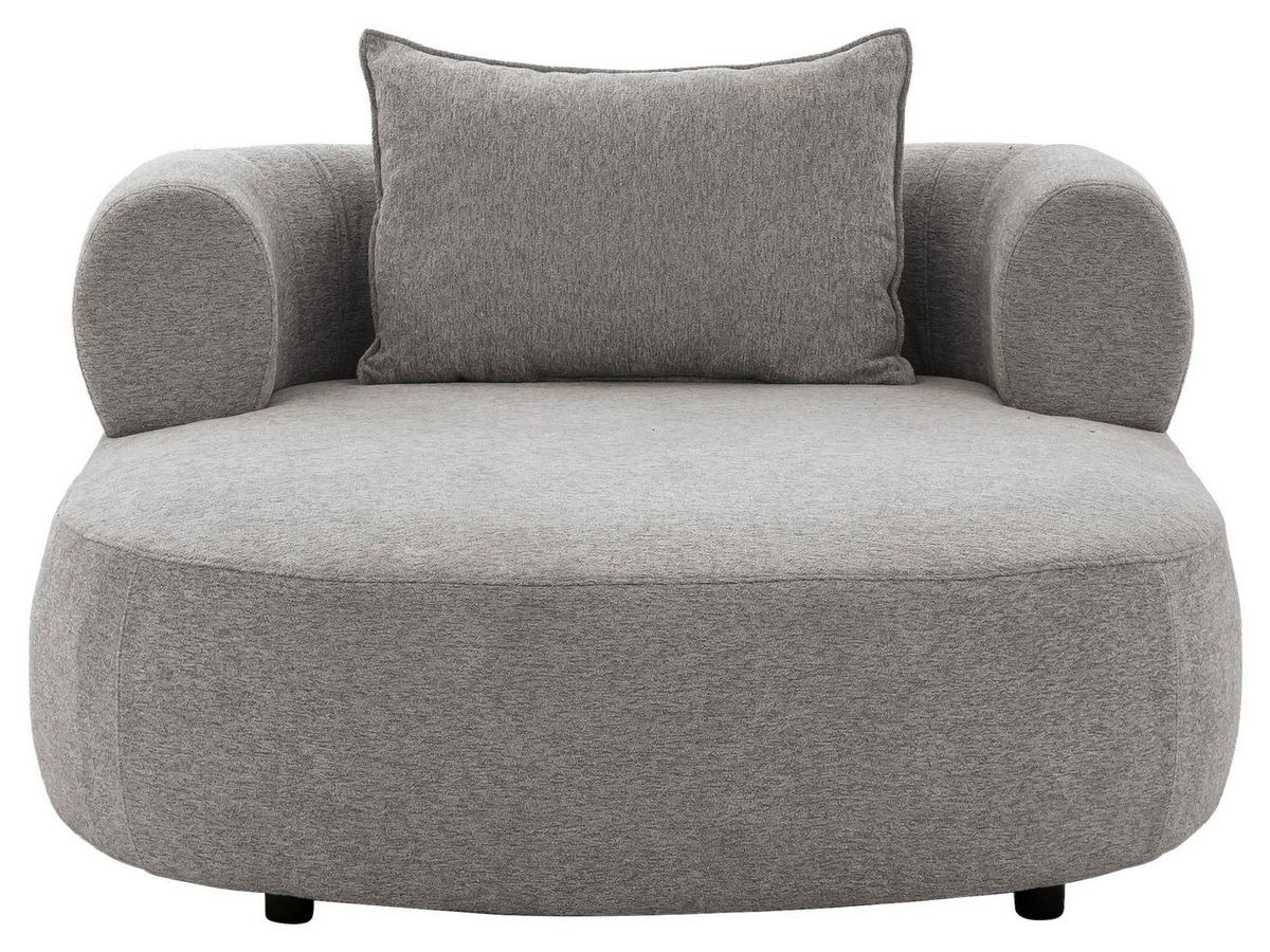 XXL-Sessel Ferro Grau B: 122 cm - Schwarz/Grau, Design, Textil (122/76/156cm) - Livetastic