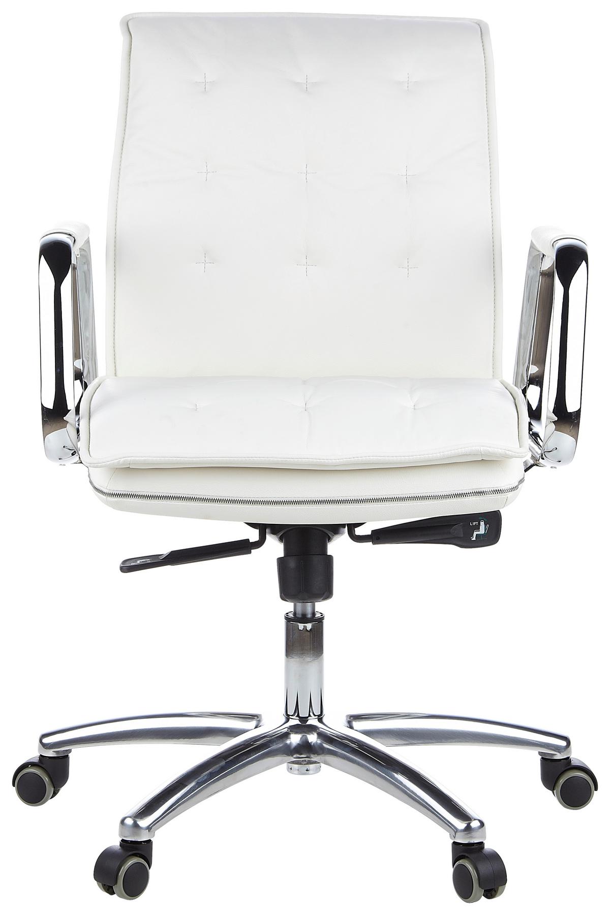Chefsessel Villa Creme Bis 120 Kg - Silberfarben/Creme, Basics, Leder/Kunststoff (60/109/48cm) - MID.YOU