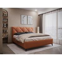 Čalúnená posteľ BIANCO 180x200, hrdzavá - čierna/bronzová, Modern, kov/drevo (180/200cm)