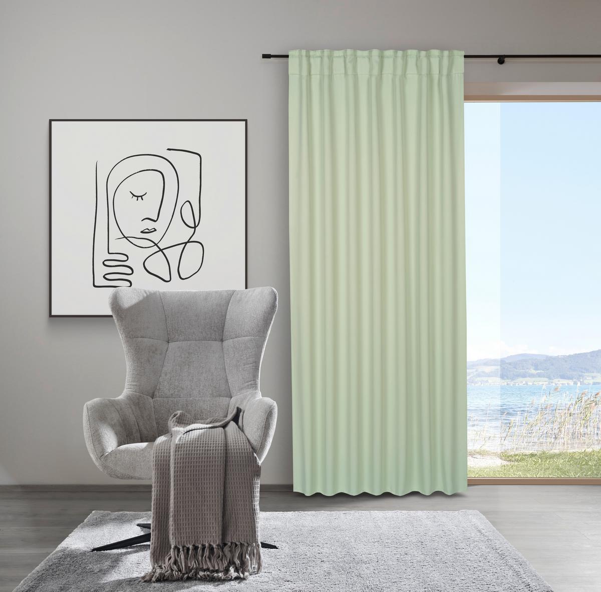 Zatemňovací záves Riccardo, 140/245cm - svetlozelená, Modern, textil (140/245cm) - Premium Living