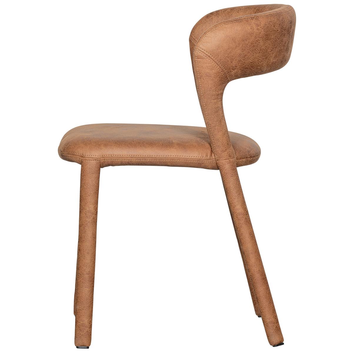 Stuhl-Set Noble Cognac B: 51cm - Cognac, MODERN, Kunststoff/Textil (51/76/56cm) - Livetastic
