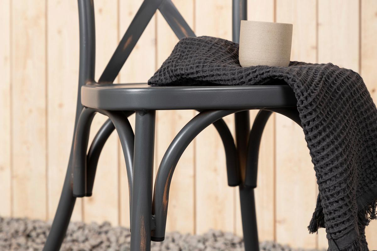 Gartenstuhl-Set Tablas Aluminium - Schwarz, KONVENTIONELL, Metall (48/88/48cm) - Gardenson