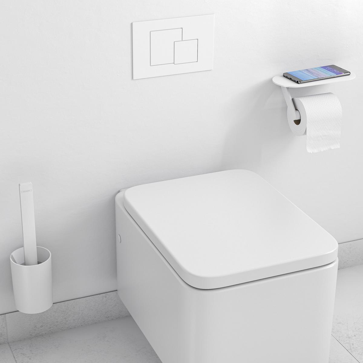 Toilettenpapierhalter Wandmontage Kunststoff - Weiß, Basics, Kunststoff (39,7/16,7/24,6cm) - Hansgrohe
