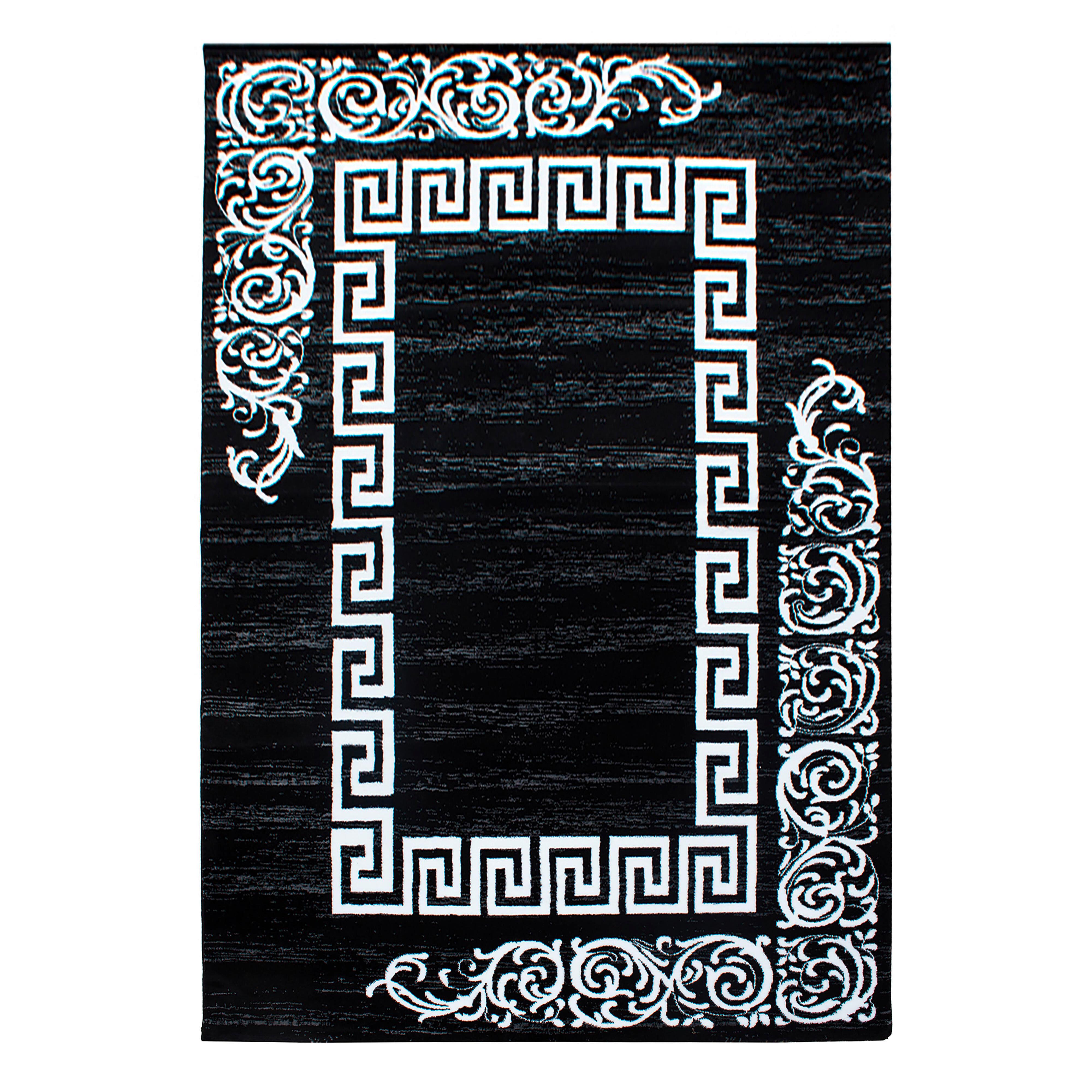 Flachwebteppich Miami - Schwarz, Design, Textil (140/200cm) - Novel