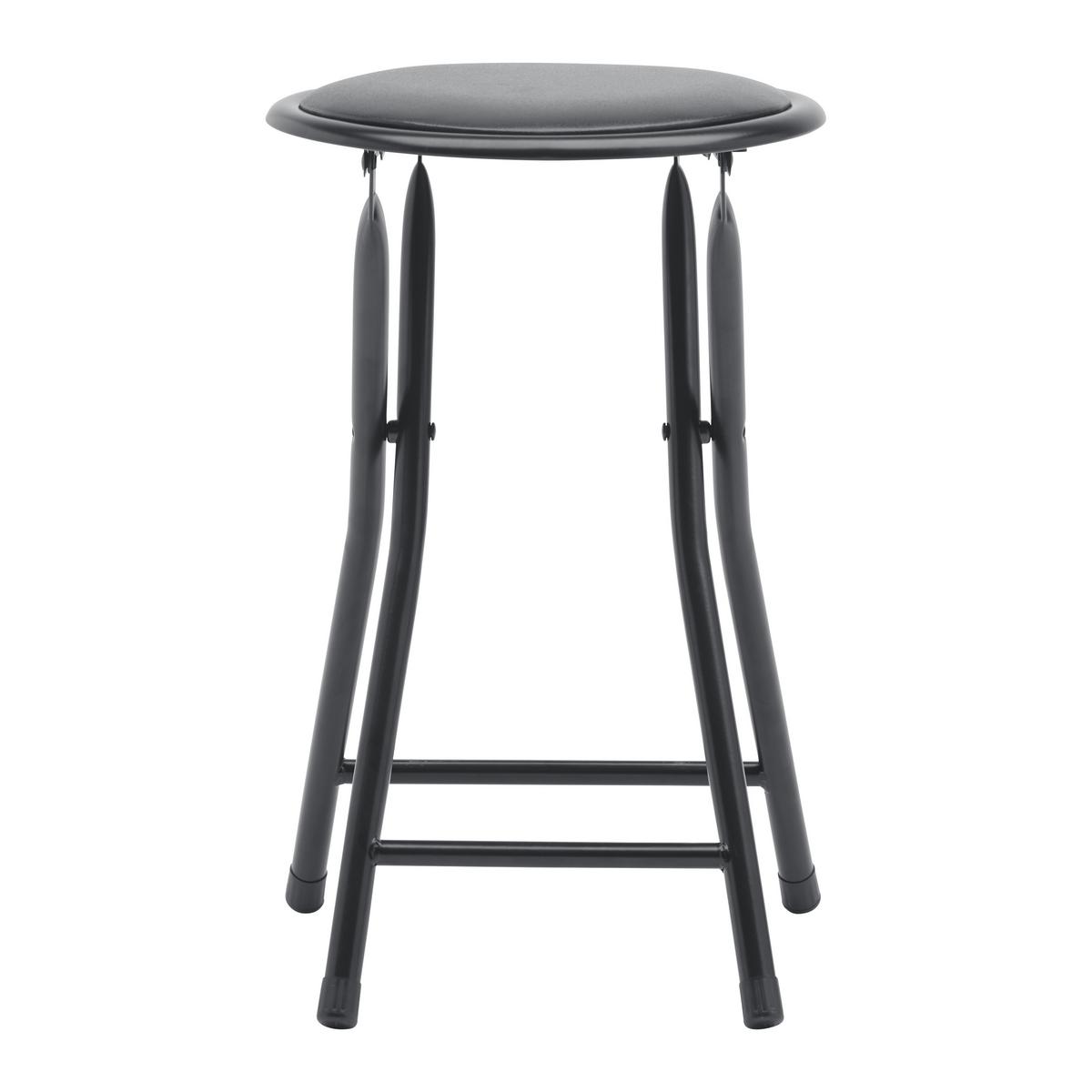 SKLADACÍ STOLČEK RAKI II -SB- - čierna, Konventionell, kov/textil (30/45cm) - Mömax