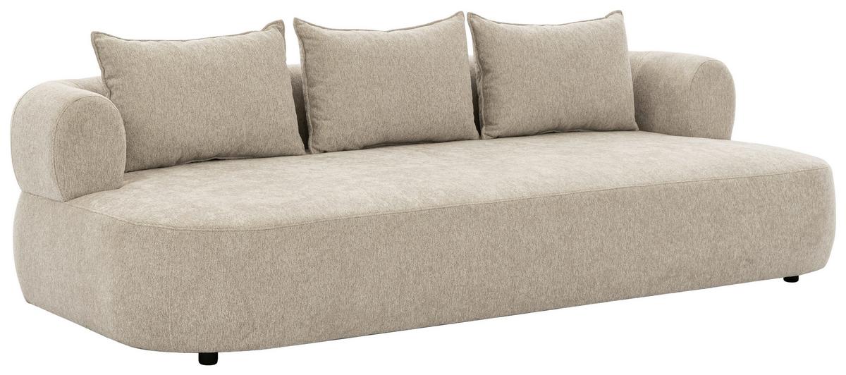 Bigsofa Ferro Beige B: 240 Cm - Beige/Schwarz, Design, Textil (240/76/122cm) - Livetastic