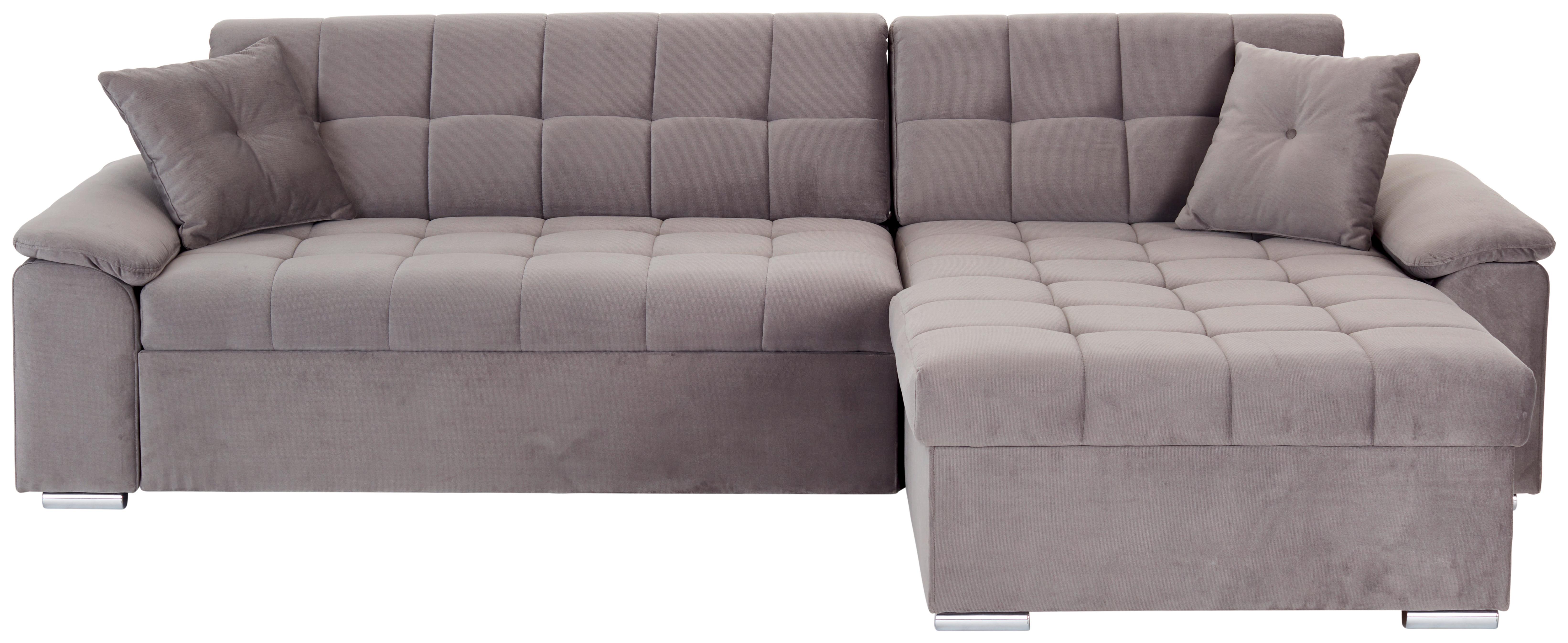 Sedacia Súprava Keaton Sivá - sivá, Basics, textil (263/169/79cm) - Livetastic