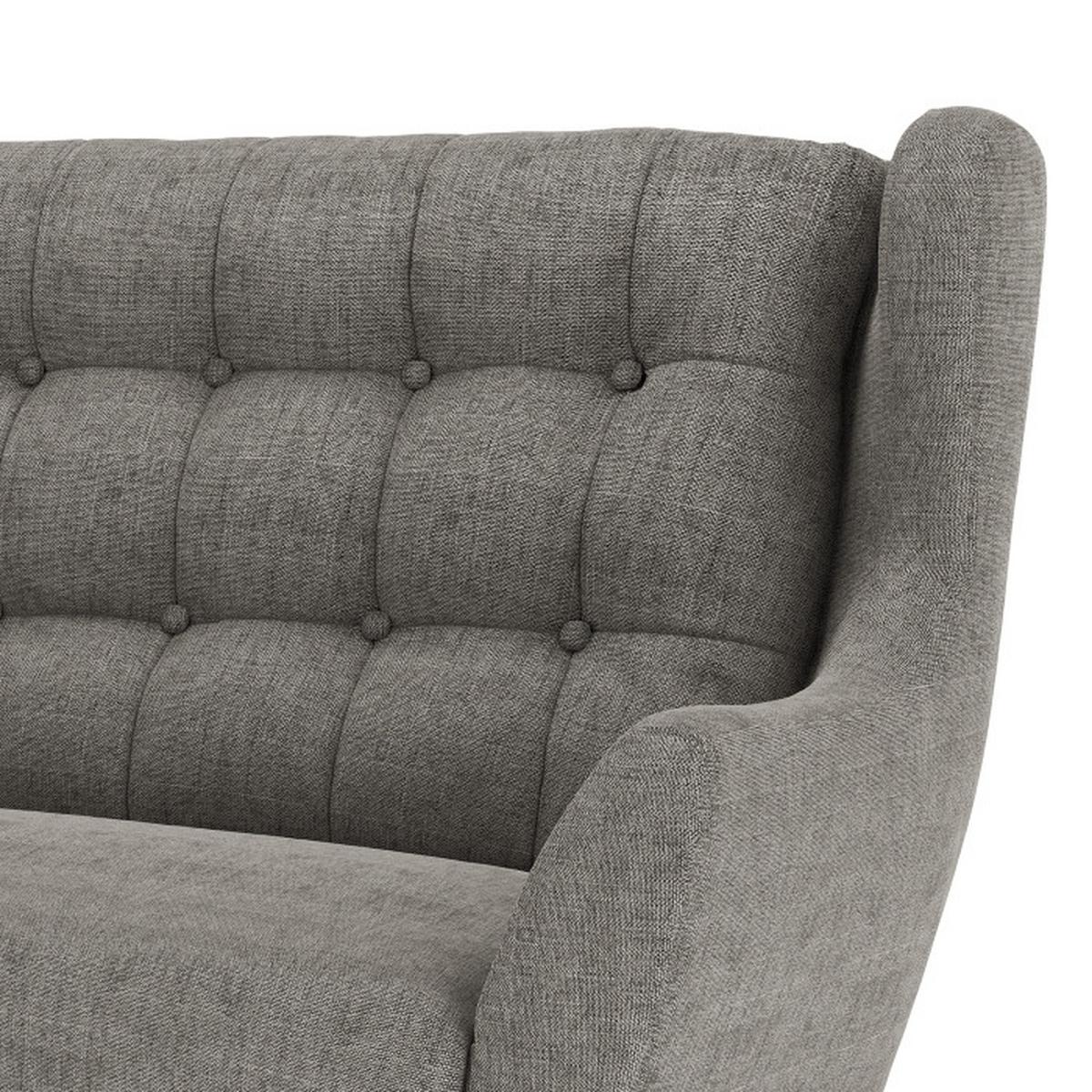 Ecksofa Henry Dunkelgrau S: 250x173 cm - Eichefarben/Dunkelgrau, KONVENTIONELL, Textil (250/173cm) - Trendmanufaktur