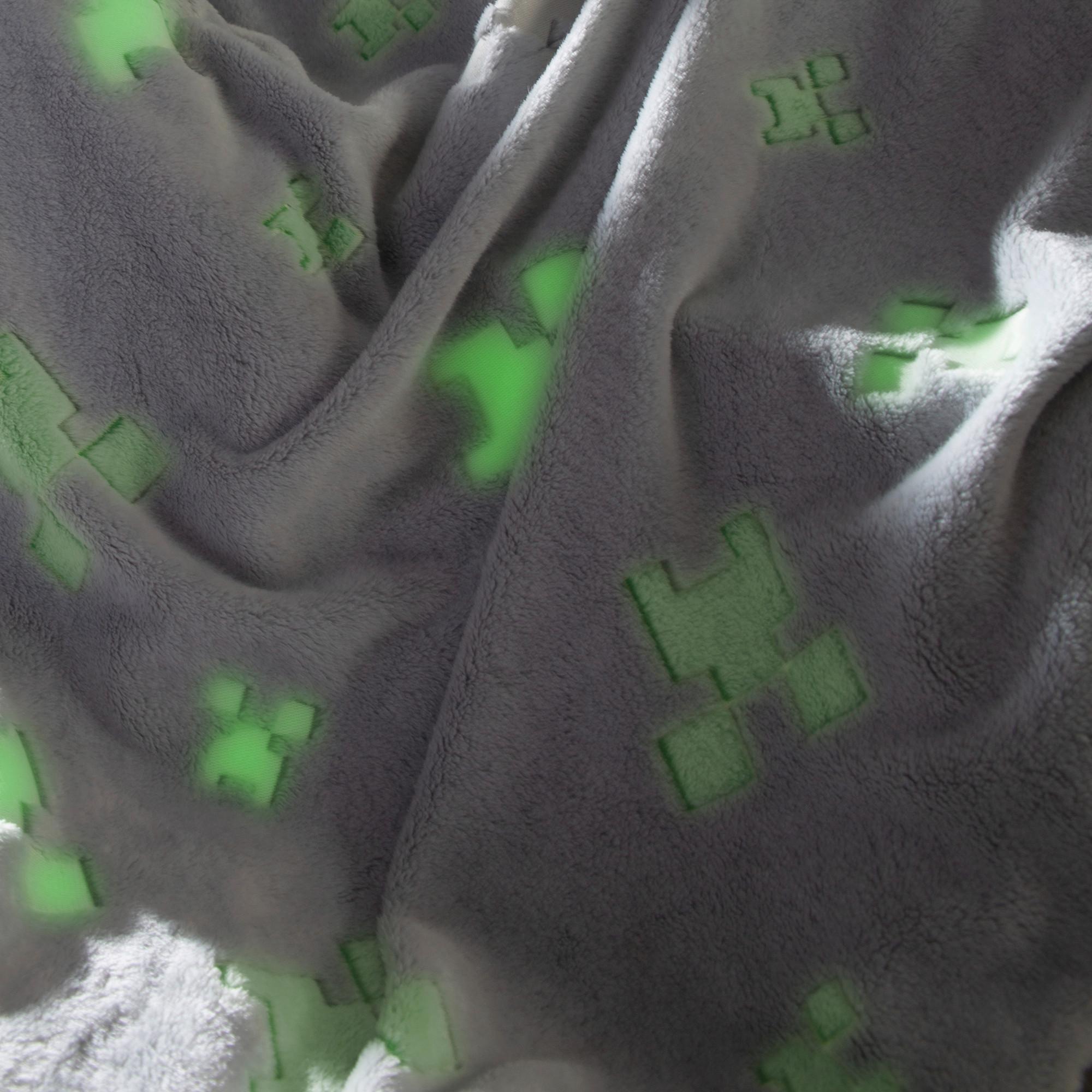 Kuscheldecke Minecraft 130x150 Cm - Grau, Textil (130/150cm)