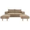 Viersitzer-Sofa Looks V-2 - Eichefarben/Beige, Design, Textil (252/96/107cm) - LOOKS by W.Joop