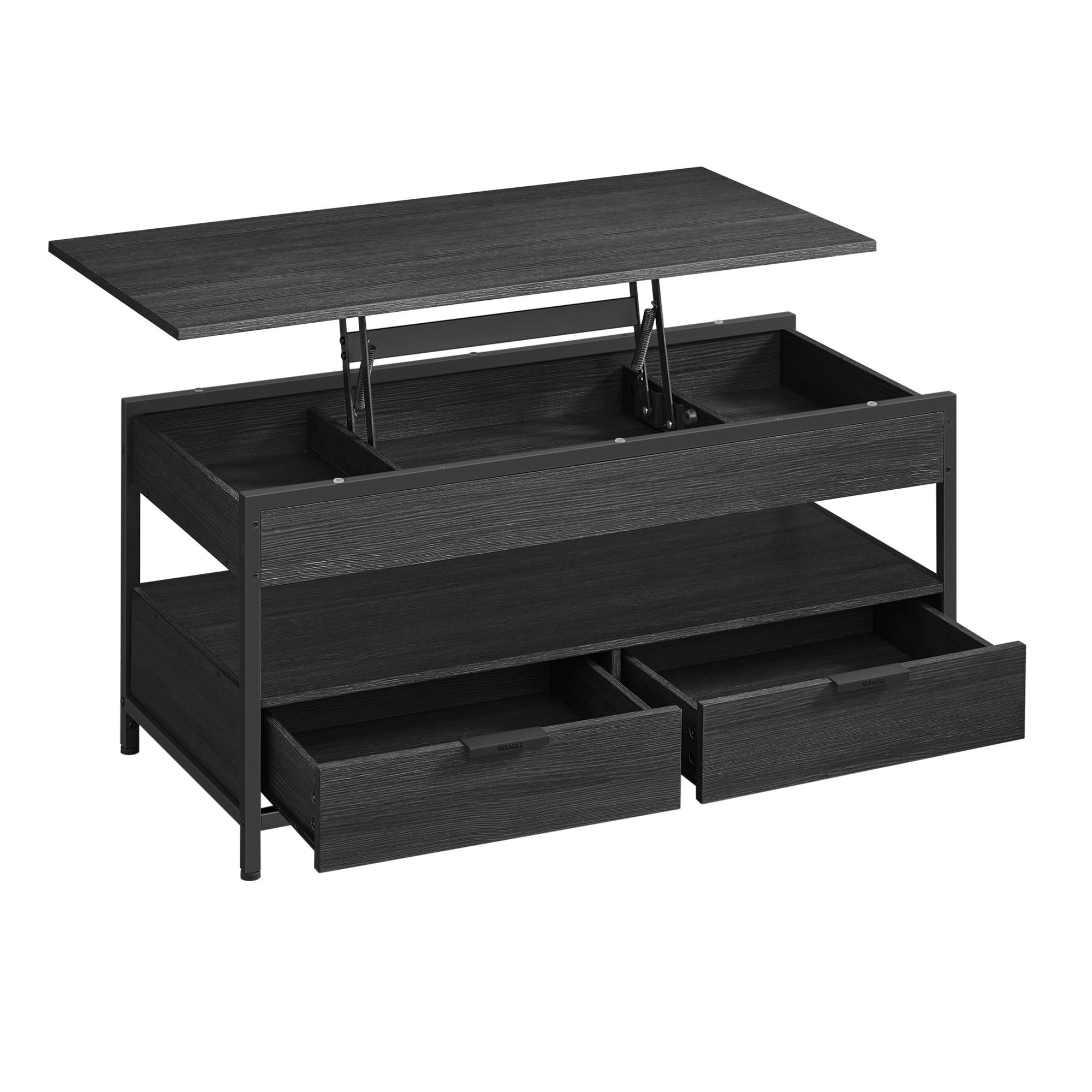 Couchtisch Schwarz B: 100 cm - Schwarz, Trend, Holzwerkstoff/Metall (100/48-62/50cm) - MID.YOU