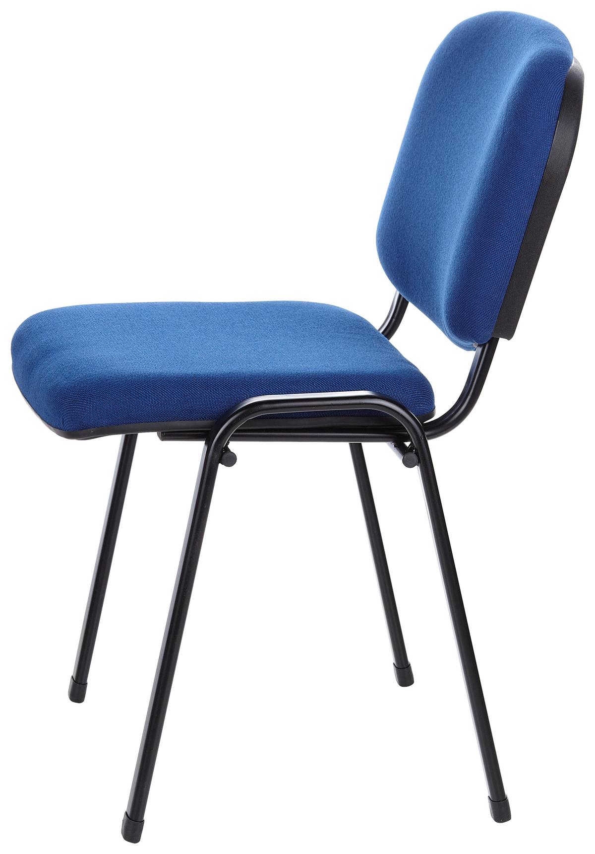 Besucherstuhl Xt 600 Sw Schwarz/Blau Bis 100 Kg - Blau/Schwarz, Basics, Textil/Metall (58/84/41cm) - MID.YOU