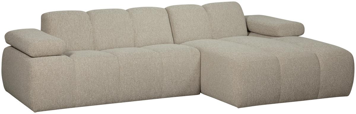 Ecksofa Mojo Beige S: 284x160 Cm - Beige/Schwarz, Design, Textil (284/160cm) - Livetastic