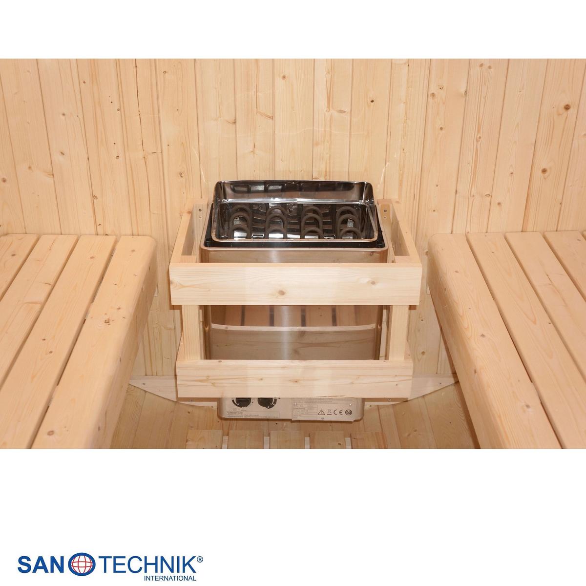 Saunafass Bergen Bergen Fichtefarben B: 189 cm - Fichtefarben, KONVENTIONELL, Glas/Holz (194,8/220/191,5cm) - Sanotechnik