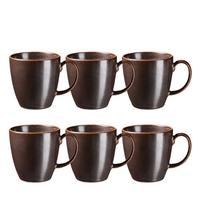 Kaffeebecherset Powerful Braun Schwarz - Schwarz/Braun, Basics, Keramik - Mäser