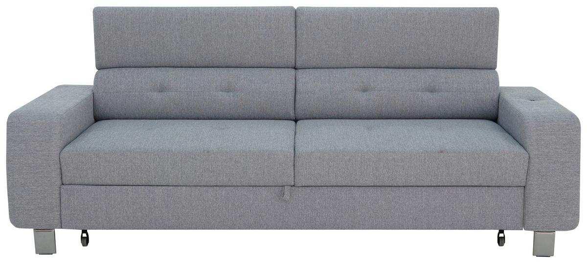 Kanapéágy Malcolm Hellgrau - világosszürke, Basics, textil (236/79-100/90cm) - MID.YOU