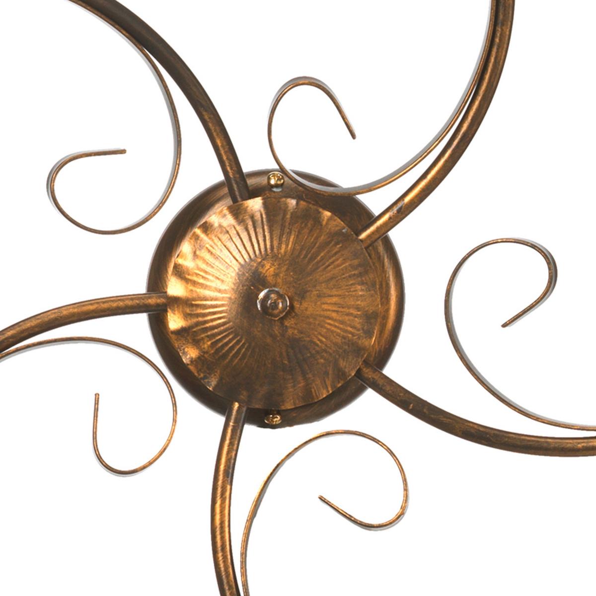 Deckenleuchte Odino Bronzefarben D: 70 Cm - Bronzefarben, KONVENTIONELL, Glas/Metall (70/17cm)