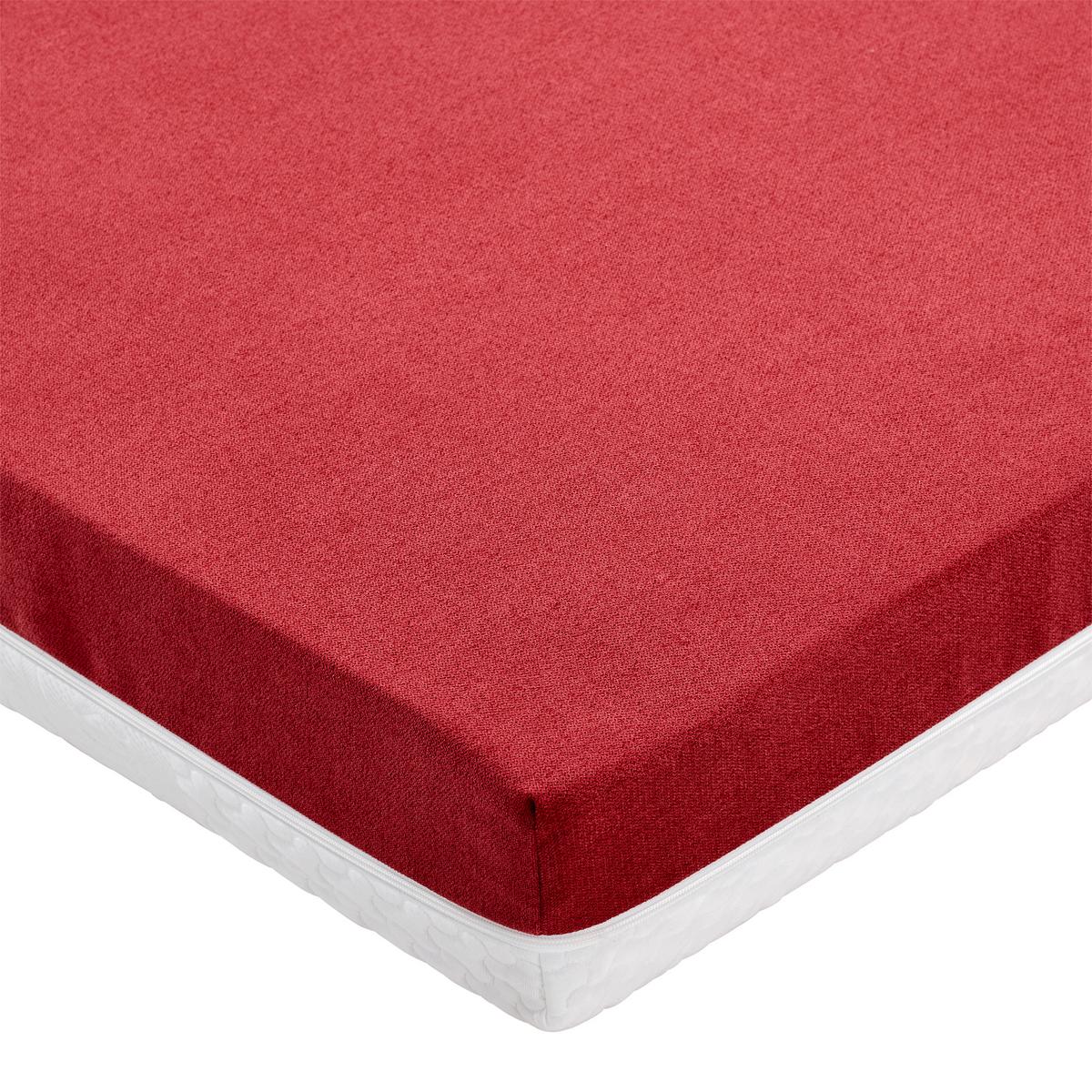 Taschenfederkernmatratze Enjoy Mia 90x200 H2 H: 17,5 cm - Rot/Weiß, Textil (90/200cm) - Primatex