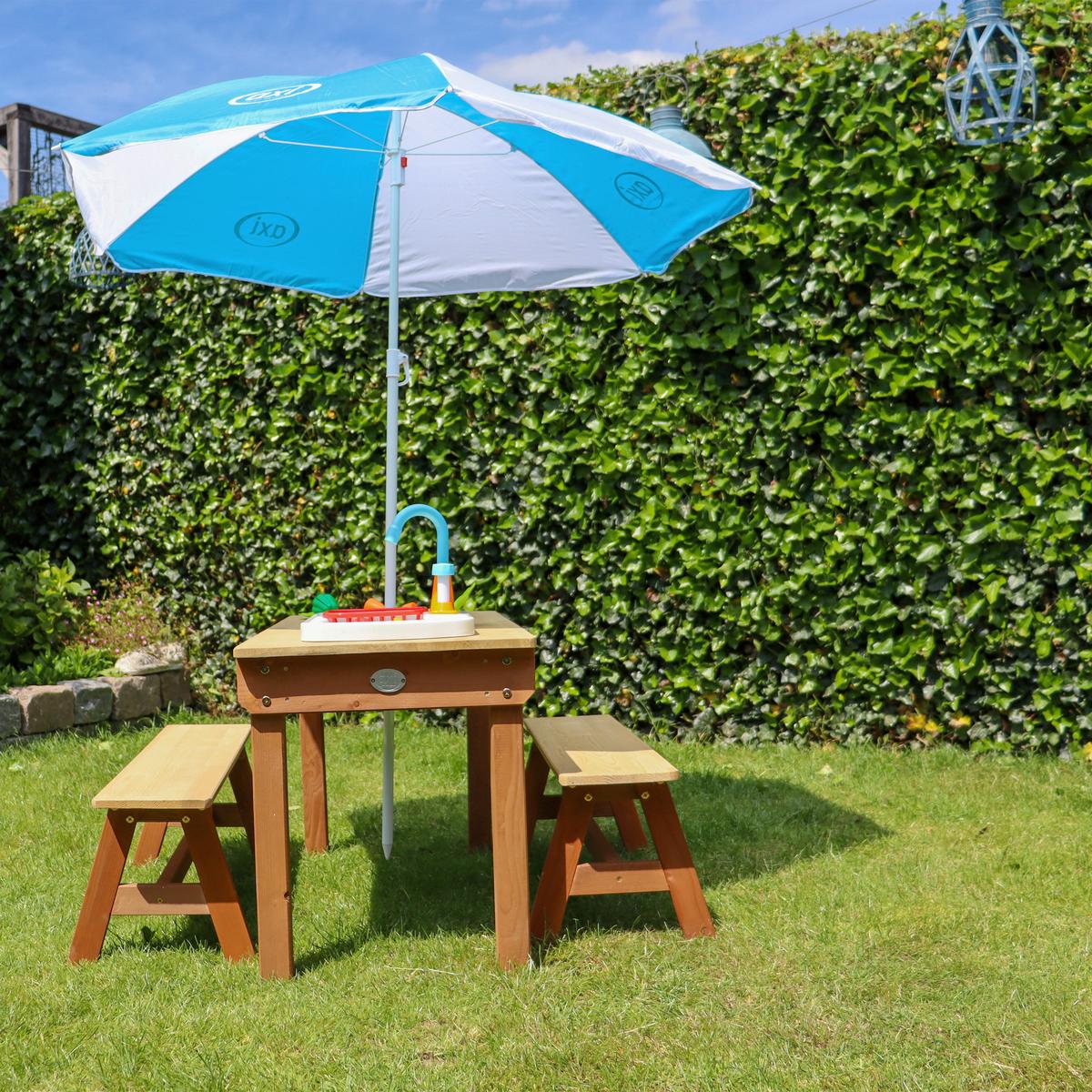 Sand- Und Wassertisch A031.031.00 - Braun, KONVENTIONELL, Holz/Kunststoff (92,5/50,5/94cm) - Ambia Garden