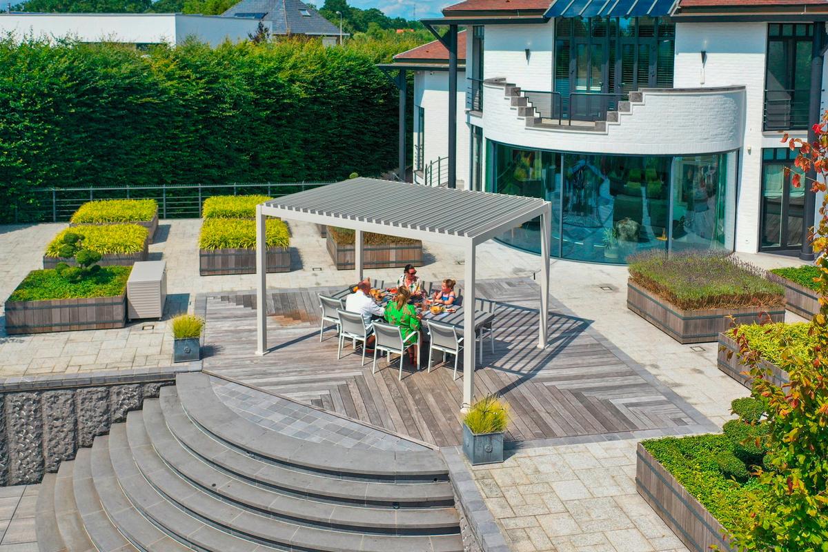Pergola Deluxe 300x400 Grau - Grau, LIFESTYLE, Metall (400/250/300cm) - Gardenson