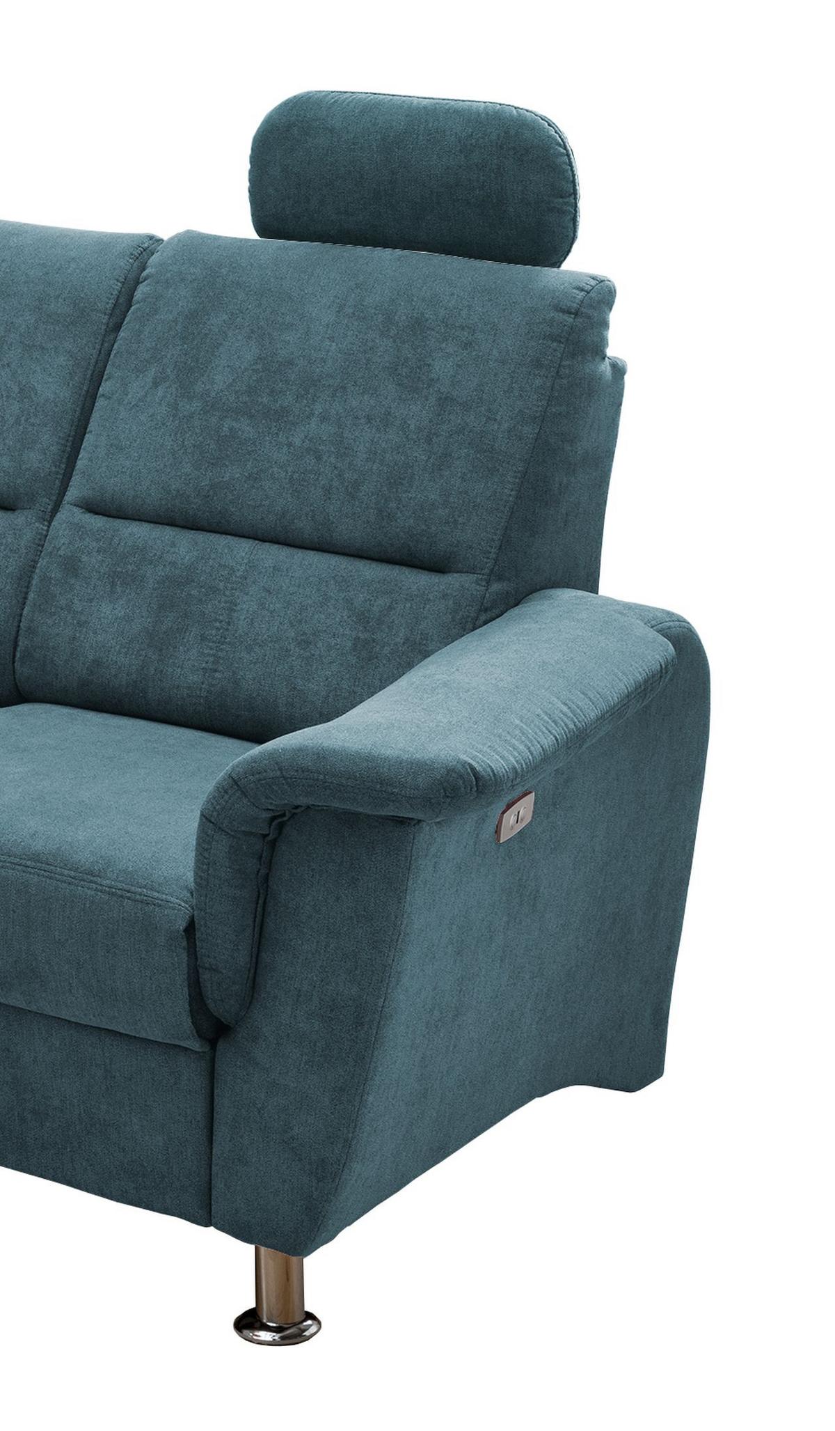 Ecksofa Parole Hellblau S:184/231 cm - Chromfarben, KONVENTIONELL, Textil (184/231cm) - Livetastic