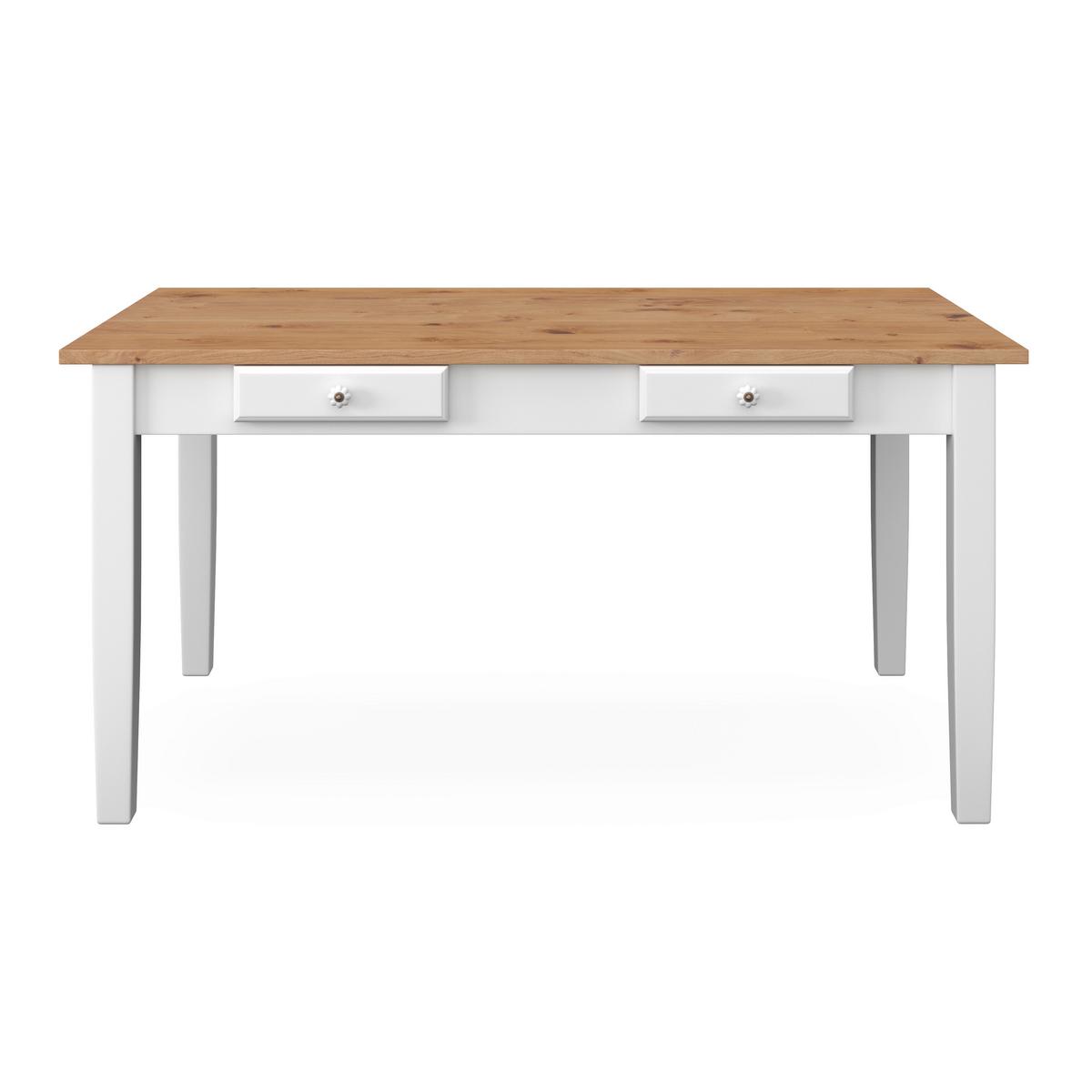 JÍDELNÍ STŮL CAMDEN 160 - bílá/barvy borovice, Moderní, dřevo/kompozitní dřevo (160/79/90cm) - Bessagi Home