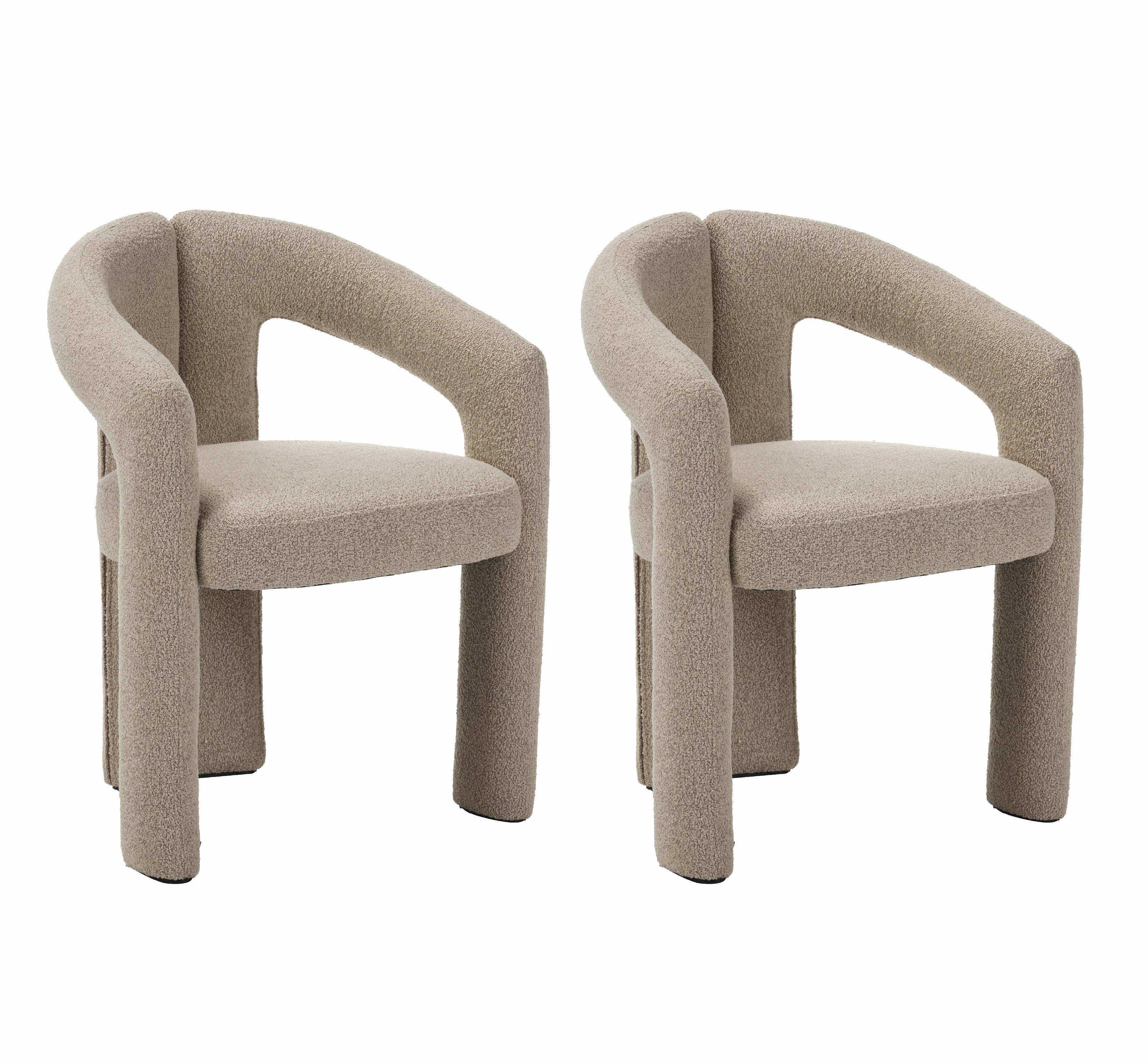 ARMLEHNSTUHL-SET Maro Sandfarben B: 60cm - Sandfarben, MODERN, Textil/Metall (60/78/57cm) - Livetastic