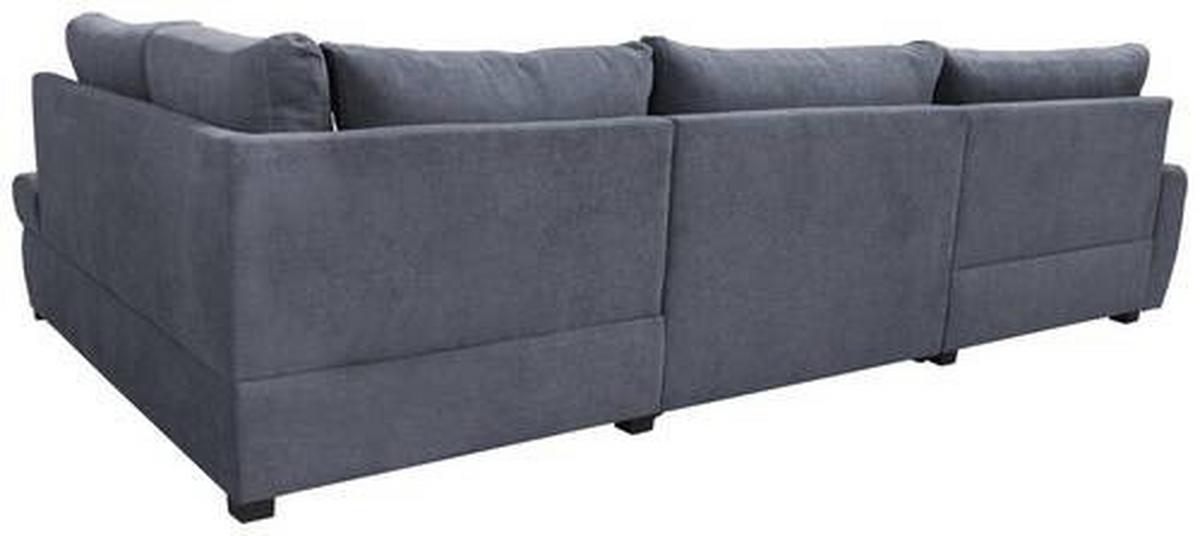 Ecksofa Canion - Chromfarben/Grau, Design, Textil (174/322/173cm) - Livetastic